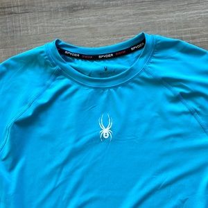 NWT Spyder Swim Light Blue Surf Sand Sun Rash Guard Men’s Small